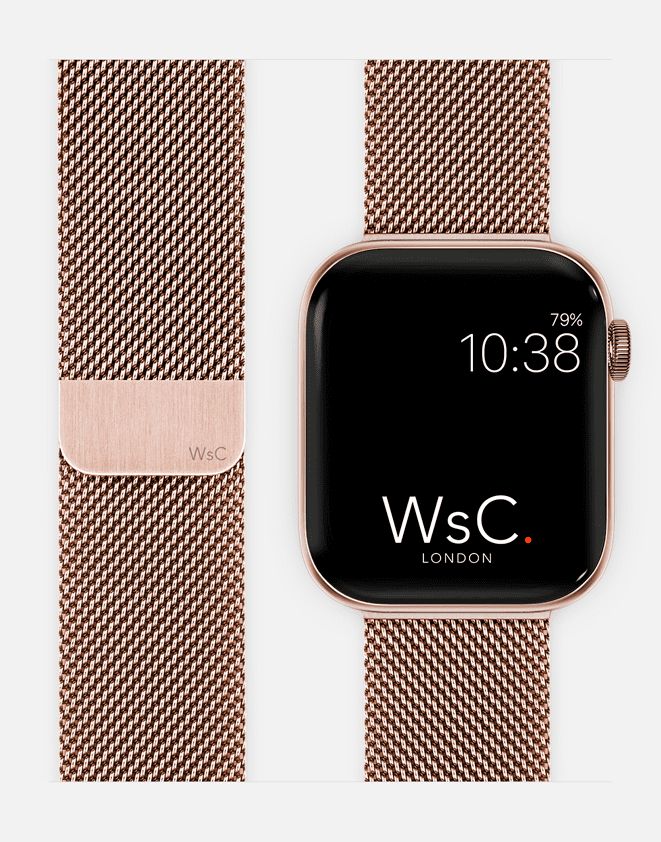 WsC Mesh Loop Rose Gold With Face