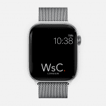 WsC Mesh Loop Silver With Face Curved