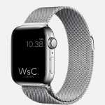 WsC Mesh Loop Silver With Face Curved