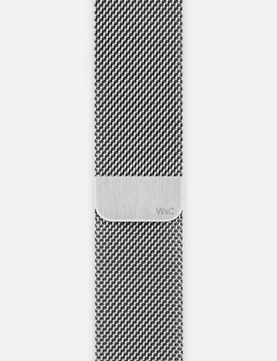Silver WsC Mesh Loop Apple Watch Straps Without Face