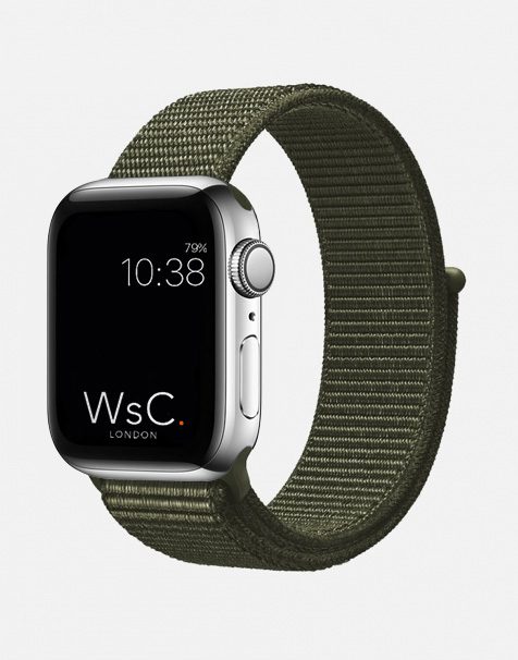 Apple Watch Sport Loop Khaki Green Round