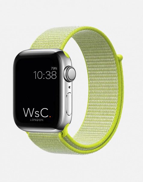 Apple Watch Sport Loop Marathon Yellow Round