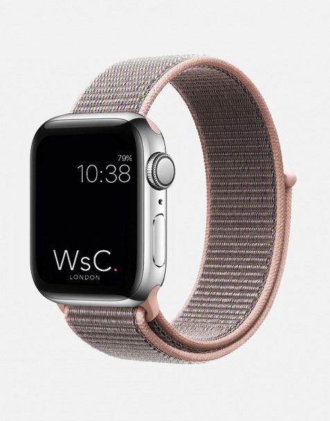 Apple Watch Sport Loop Sand Pink Round