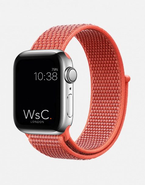 Apple Watch Sport Loop Tangerine Round