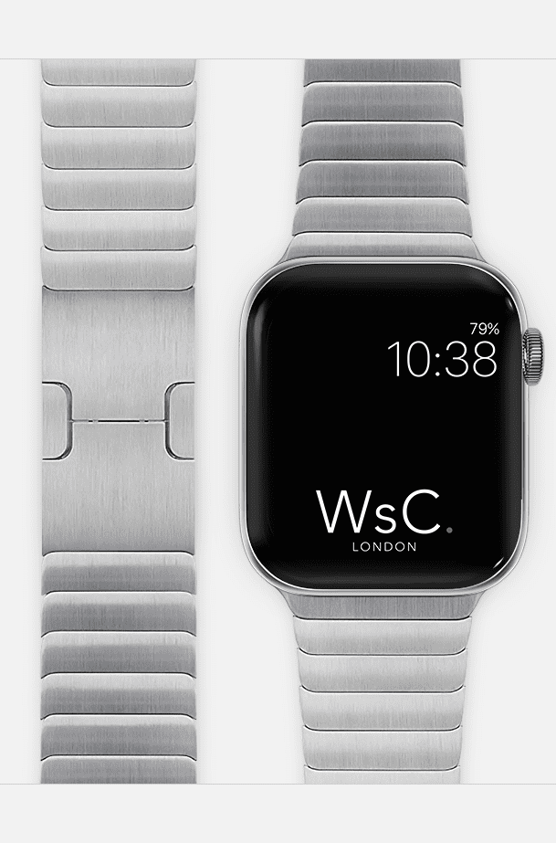 WsC Link Bracelet Front - Silver