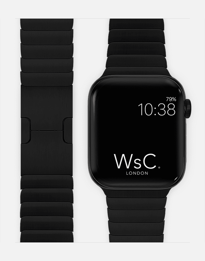 Black Apple Watch Link Bracelet