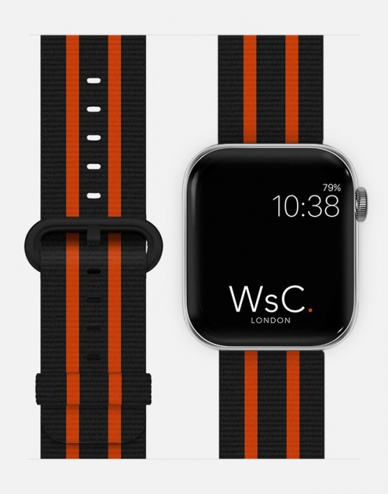 Woven Nylon With Face Black and Orange