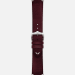 Burgundy Vengeance Strap Long Silver