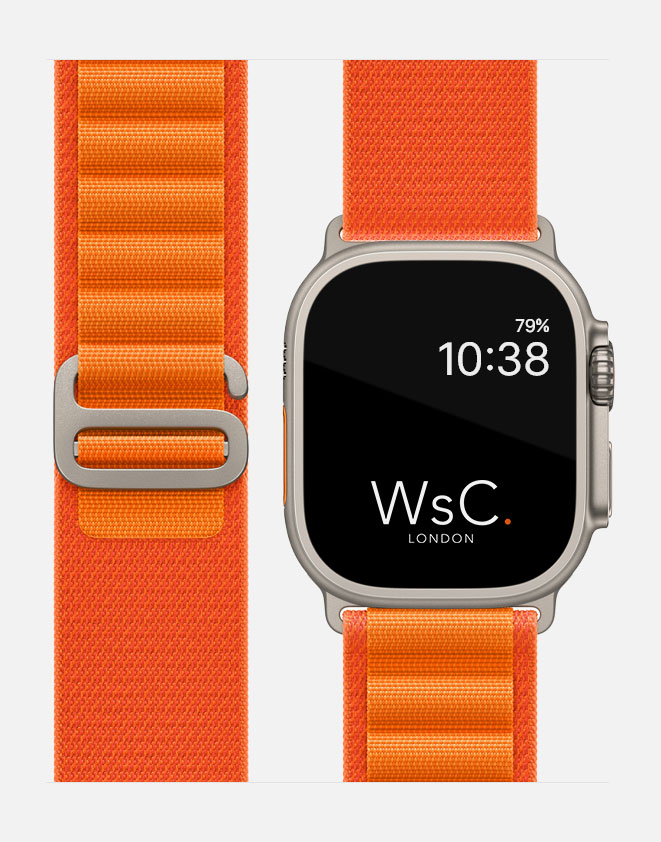 Watch with orange discount strap