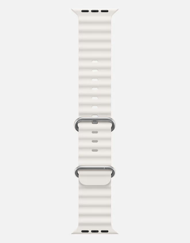 Ocean Band Apple Watch Ultra Strap White Long