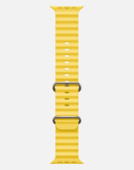 Ocean Band Apple Watch Ultra Strap Yellow Long