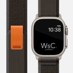 Trail Loop Apple Watch Ultra Strap Black/Grey with Watch